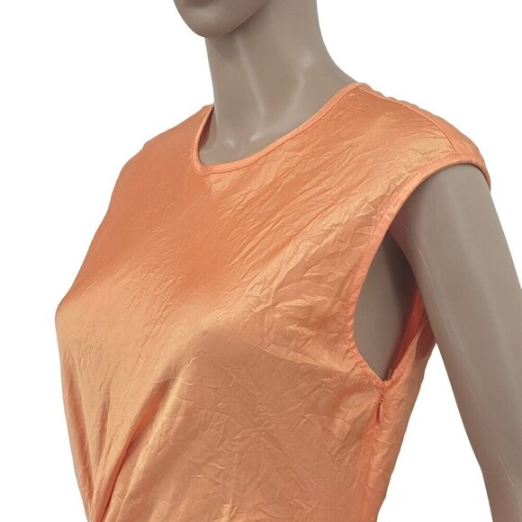House of Harlow 1960 Peach High Neck Sleeveless Dress, Women's XL